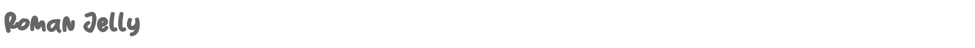 Sample characters Roman Jelly Font